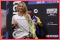 Ebanie Bridges strips down to bra and knickers for weigh in ahead of world title fight with Maria Cecilia Roman